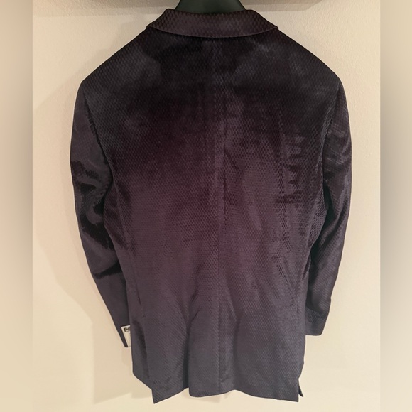 Burgundy men’s slim fit jacket velvet